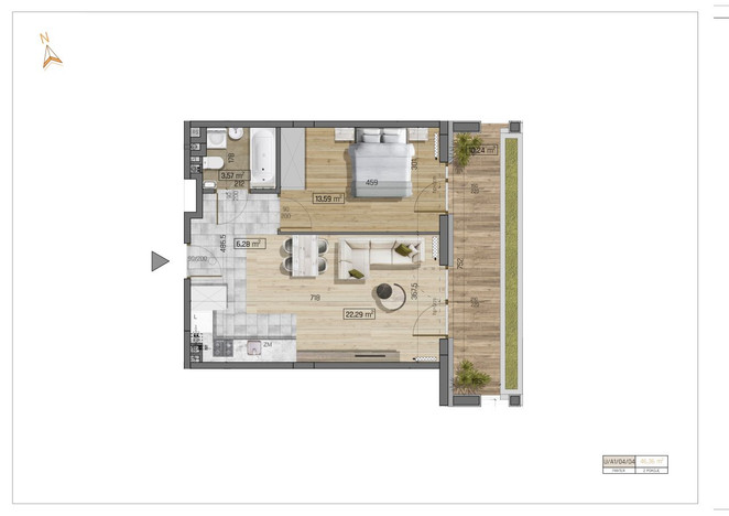Morizon WP ogłoszenia | Mieszkanie w inwestycji Osiedle Grabina, Kielce, 46 m² | 9318