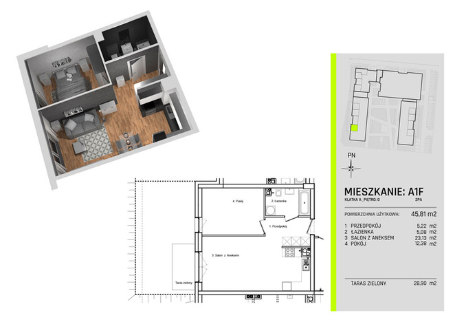 Morizon WP ogłoszenia | Mieszkanie na sprzedaż, Łódź Teofilów, 46 m² | 8392