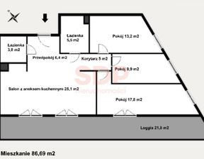 Mieszkanie na sprzedaż, Wrocław Szczepin, 87 m²