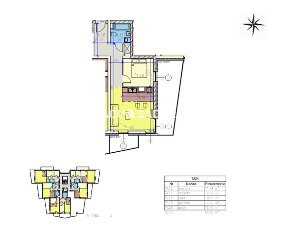 Morizon WP ogłoszenia | Mieszkanie na sprzedaż, Kraków Os. Prądnik Czerwony, 46 m² | 8900