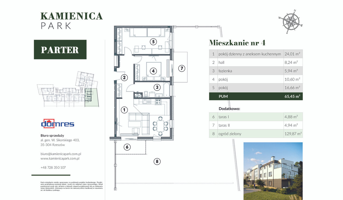 Mieszkanie w inwestycji Kamienica Park, Rzeszów, 65 m² | Morizon.pl | 9954