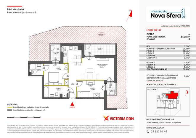 Mieszkanie w inwestycji MIASTECZKO NOVA SFERA, Warszawa, 65 m² | Morizon.pl | 5298
