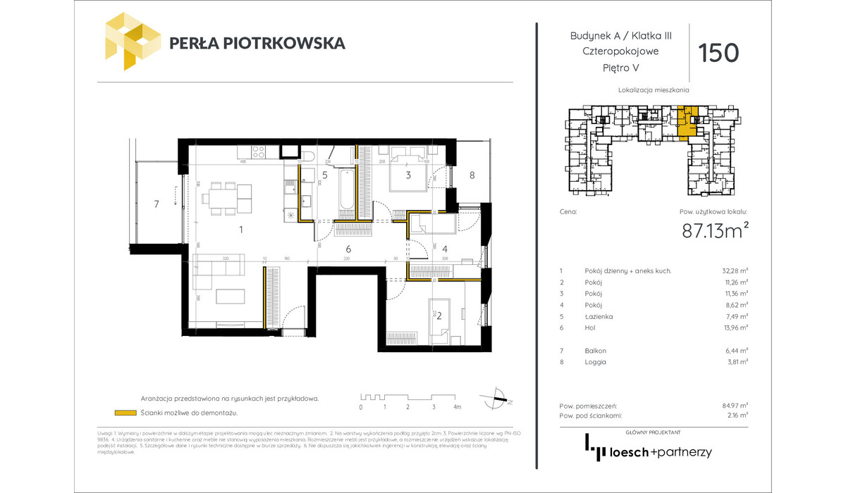 Mieszkanie w inwestycji Perła Piotrkowska, Łódź, 87 m² | Morizon.pl | 9588
