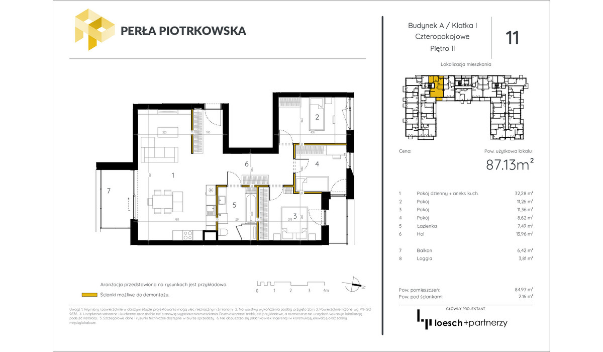 Mieszkanie w inwestycji Perła Piotrkowska, Łódź, 87 m² | Morizon.pl | 9495