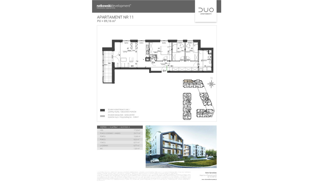 Mieszkanie w inwestycji Duo Apartamenty, Białystok, 89 m² | Morizon.pl | 2487