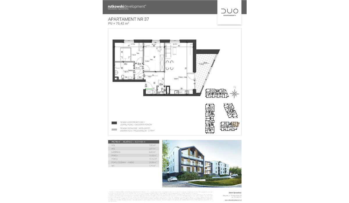 Mieszkanie w inwestycji Duo Apartamenty, Białystok, 75 m² | Morizon.pl | 2508