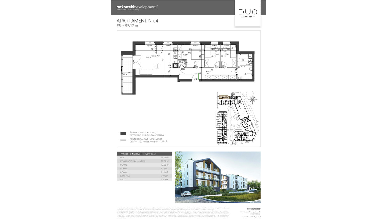 Mieszkanie w inwestycji Duo Apartamenty, Białystok, 89 m² | Morizon.pl | 2509